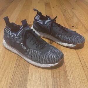 Hugo Boss Men Running Sneakers Titanium. Size 43 (sz 10)